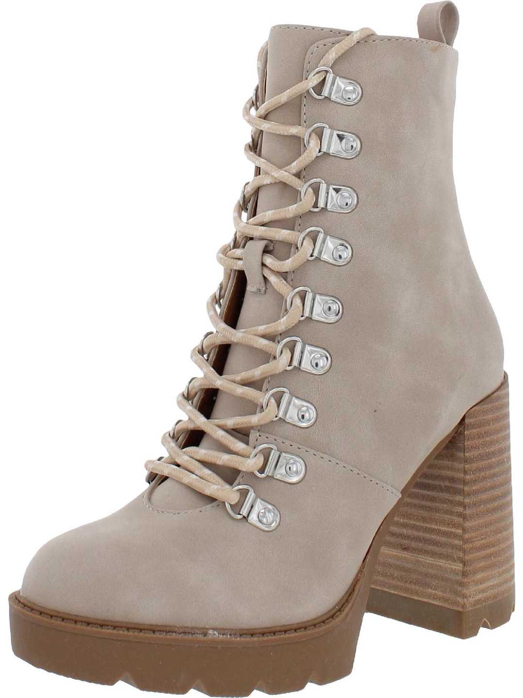 DV By Dolce Vita Dreek Womens Faux Leather Ankle Combat & Lace-up Boots 3 DV By Dolce Vita Dreek Womens Faux Leather Ankle Combat & Lace-up Boots