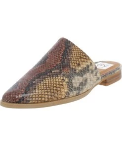 DV By Dolce Vita Ignatia Womens Snake Print Slip-on Mules