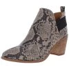 DV By Dolce Vita Fig Womens Faux Leather Snake Print Ankle Boots